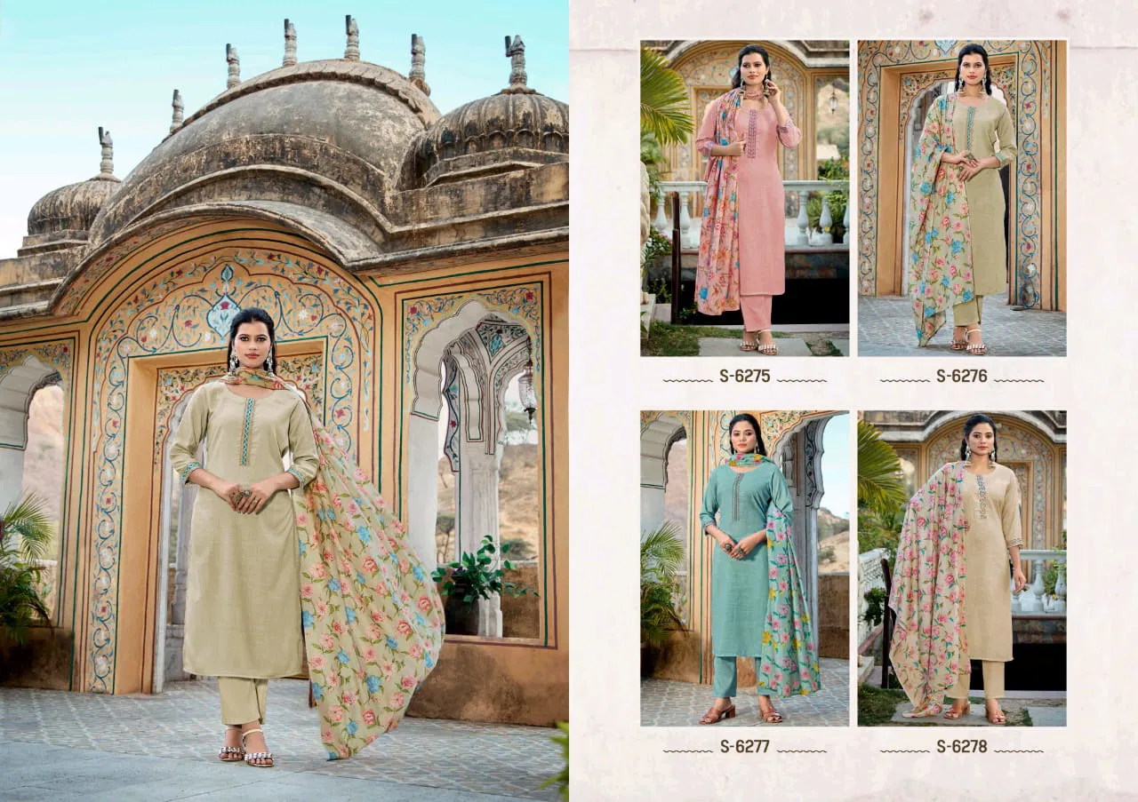 Harunika By Sbs Poly Cotton Kurti With Bottom Dupatta Wholesalers In Delhi